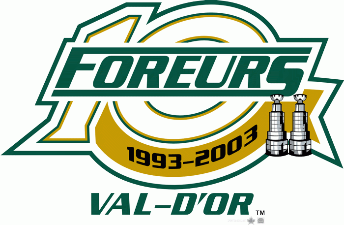 val-d or foreurs 2002 anniversary logo iron on transfers for clothing